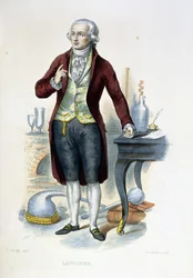 Antoine Laurent de Lavoisier (1743-94) illustration from 